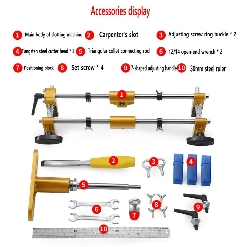 Solid wood door opener Special tools for carpentry to unlock holes Slotting machine installed indoor door lock positioner