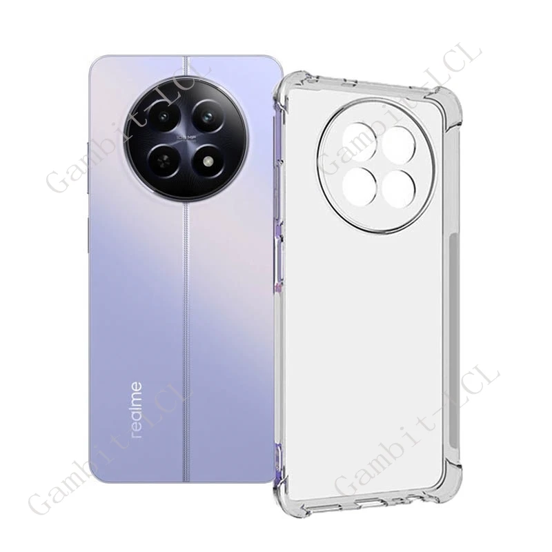 Чехол против падения для Realme 12 12x C65 Narzo 70x N65 5G RMX3999 RMX3997, оригинальная противоударная задняя крышка из мягкого ТПУ на Realme 13 Чехол против падения для Realme 12 12x C65 Narzo 70x N65 5G RMX3999 RMX3997, оригинальная противоударная задняя крышка из мягкого ТПУ на Realme 13