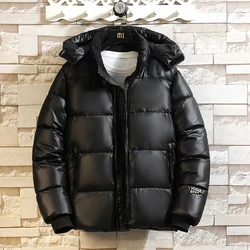 Mannen Casual Padding Jas Met Capuchon Dikke Warme Winter Mannen Kleding Puffer Jassen Koude Jassen Parka Streetwear Warme Kleding 4XL