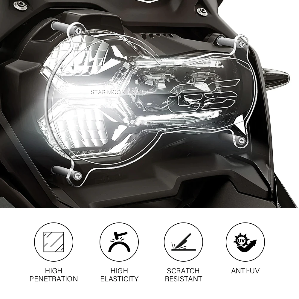 Acrylic For BMW R1200GS R1250GS R 1200 GS R 1250 GS Adventure ADV Motorcycle Headlight Protector Light Cover Protective Guard