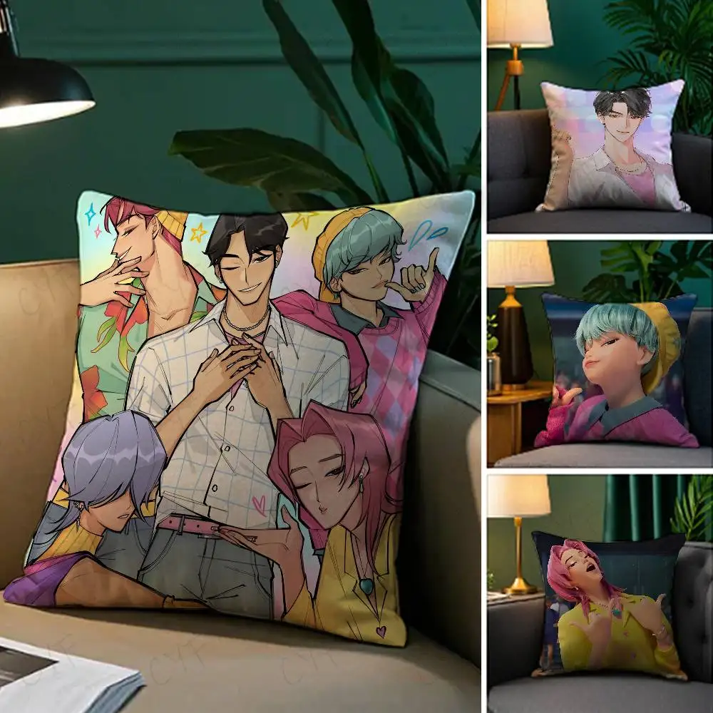

Hot Kpop S-Saja Anime B-Boys Pillow Case Custom Printed Brushed Fleece Pillow, Baby Skin-Touch, Eco-Friendly Dye-Sublimation Cus