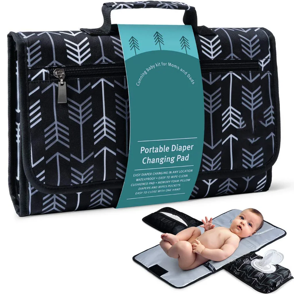 Tragbare Baby Wickelunterlage Windelunterlage für Neugeborene Kinderwagen Windeltasche Einhand Windel Wickelunterlage Babyzubehör – Detail 1