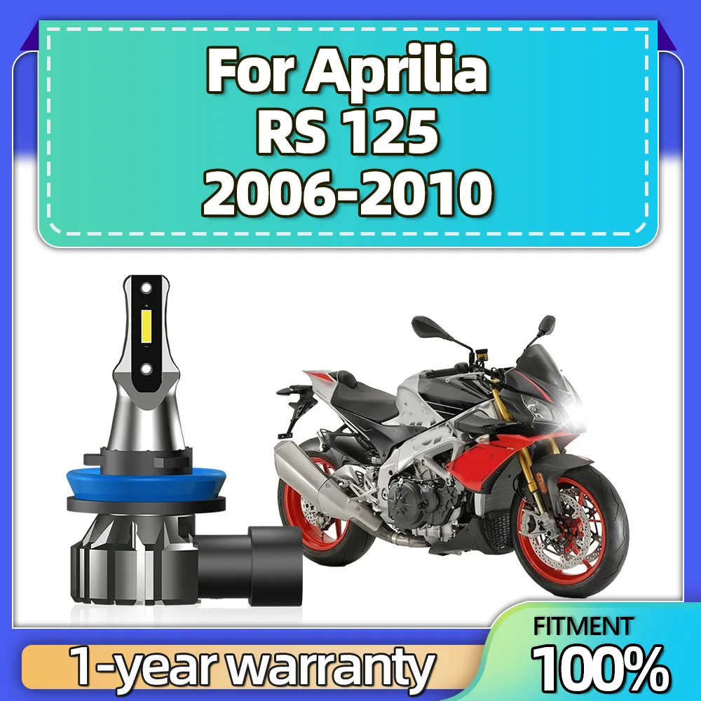 

1PCS H11 Motorcycle LED Headlight 6000K White Lamp CSP 3570 Chip Bulbs Headlamp Moto For Aprilia RS 125 2006 2007 2008 2009 2010