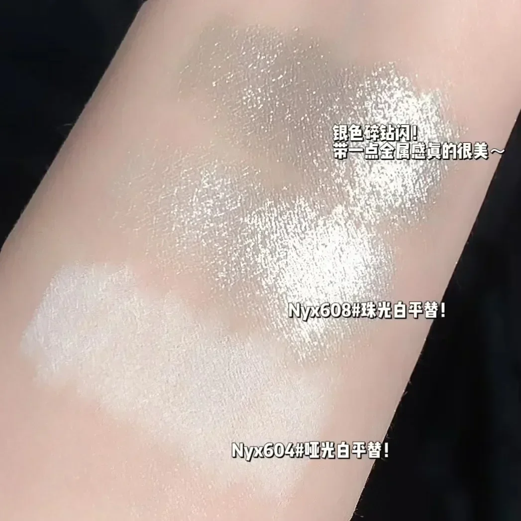 Glitter perlescente evidenziatore penna sdraiato baco da seta matita impermeabile occhi schiarenti a lunga durata Stick bianco argento trucco degli occhi