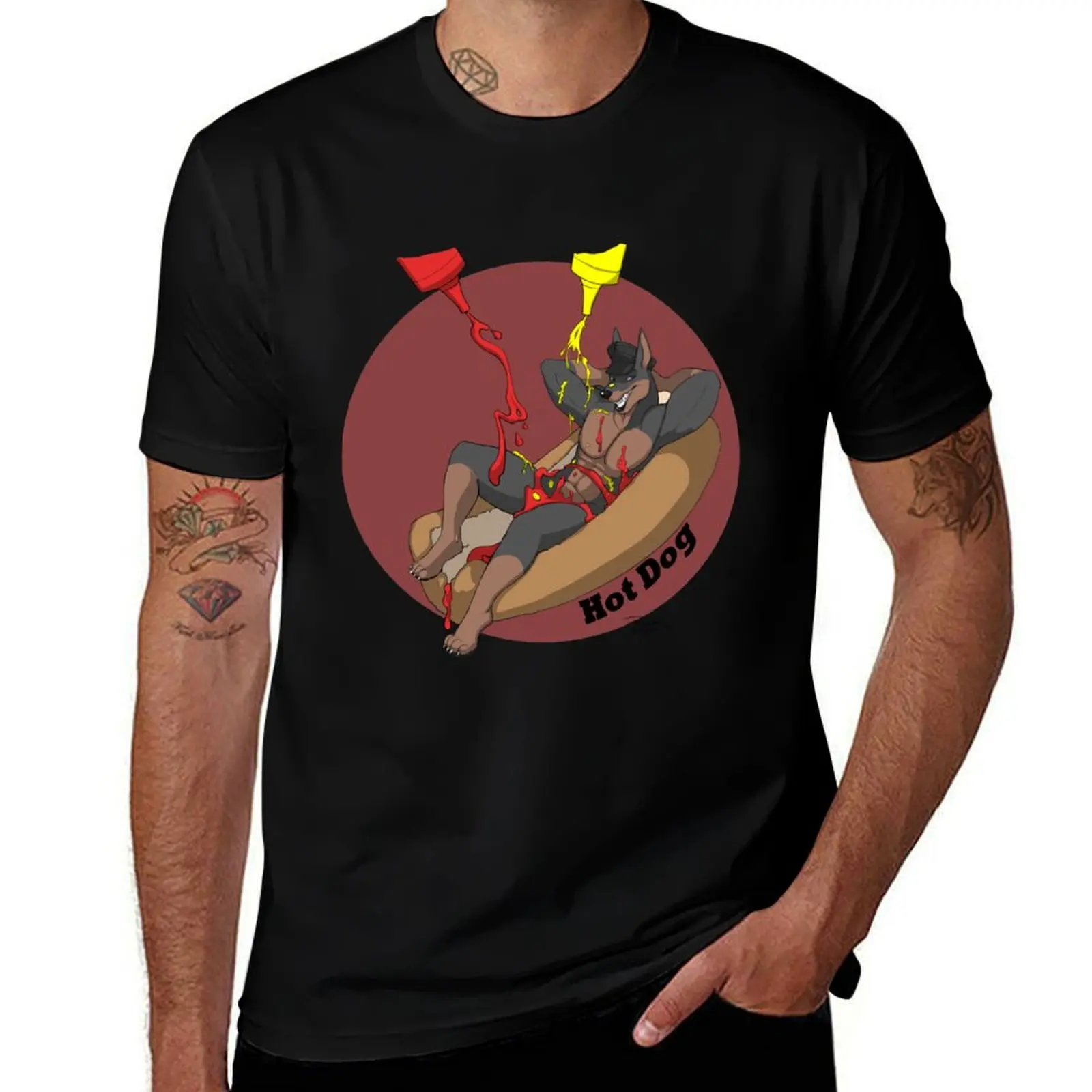 Hot Dog T-Shirt Big Size Loose Fit Tee Shirt