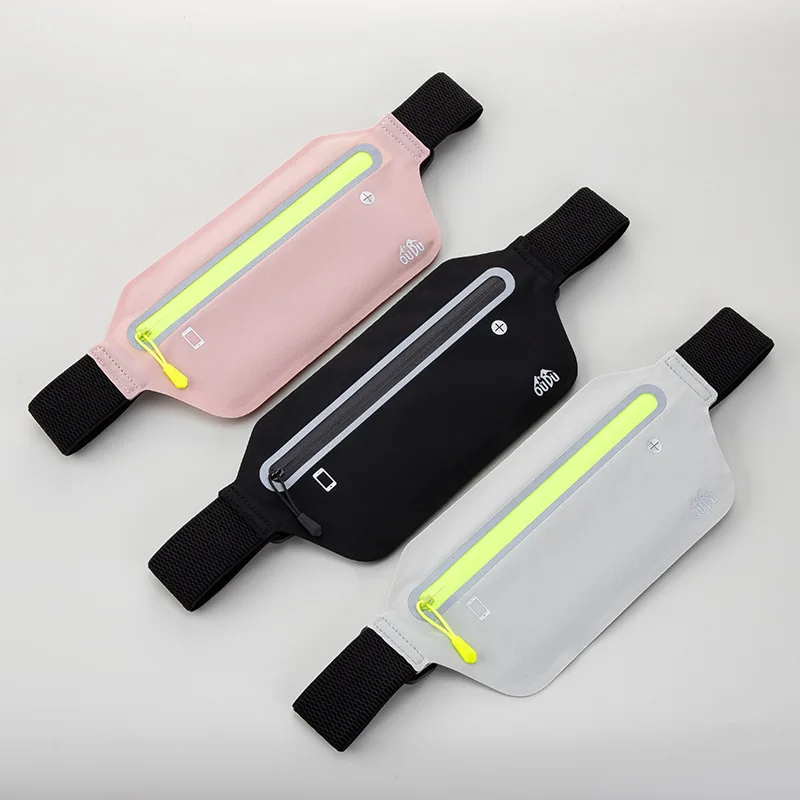 Tas Pinggang Lari Tahan Air Tas Sabuk Olahraga untuk Wanita Pria Kantong Ponsel Luar Ruangan Jogging Kebugaran Bersepeda Perjalanan dengan Lubang Earphone