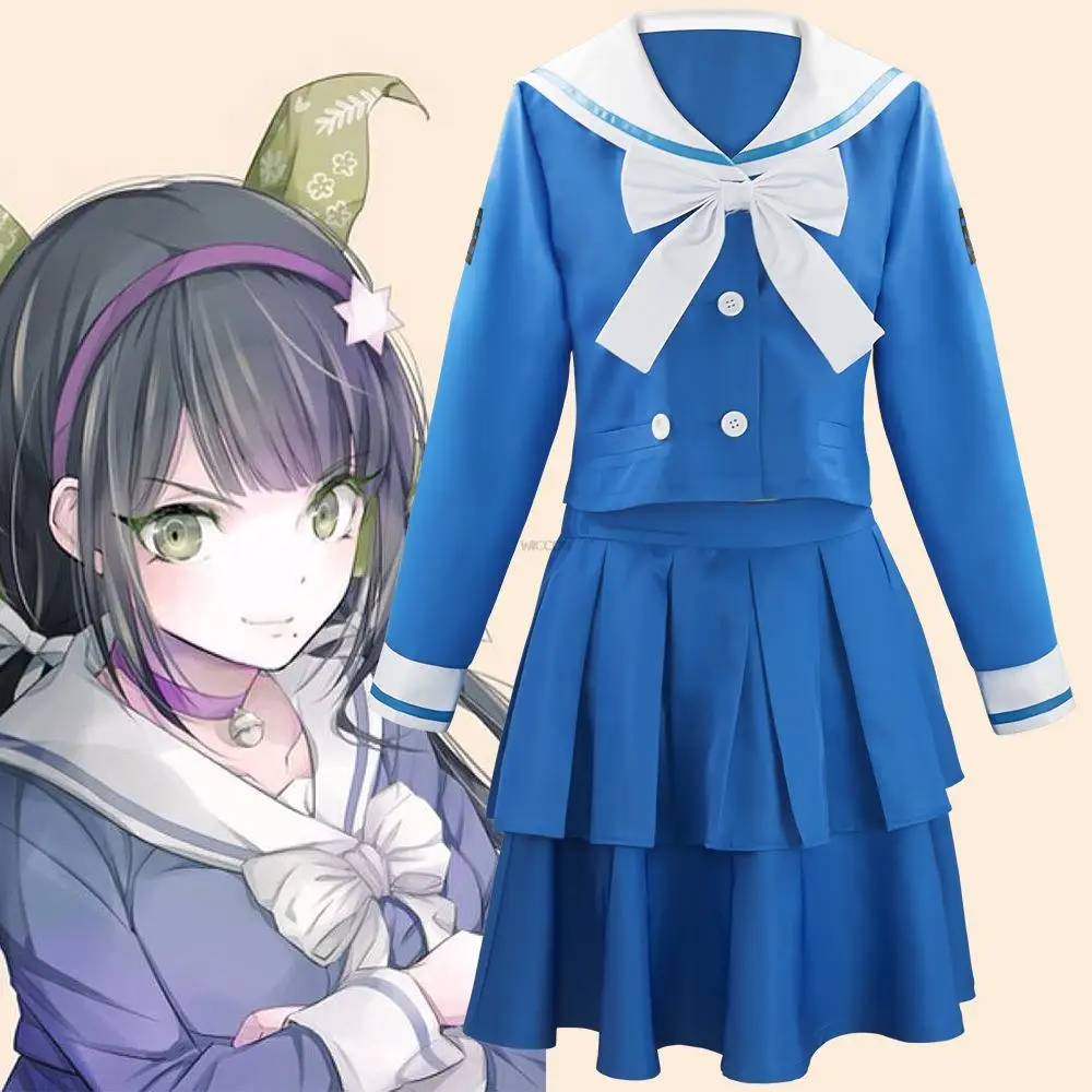 Anime Danganronpa Chabasira Tenko Pakaian Pelaut Wanita JK mundurek szkolny Naval costum Wanita Karnaval Halloween Kostum Cosplay