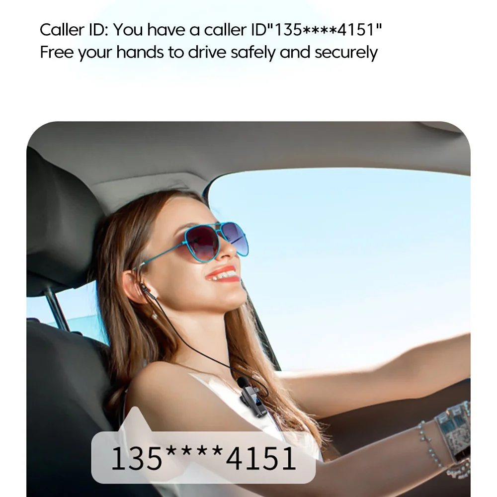 Bluetooth 5.5 Kragen-Clip-Kopfhörer mit Mikrofon, HD-Anruf-Ohrhörer mit Ladeetui, kabellose Ohrhörer mit Geräuschunterdrückung