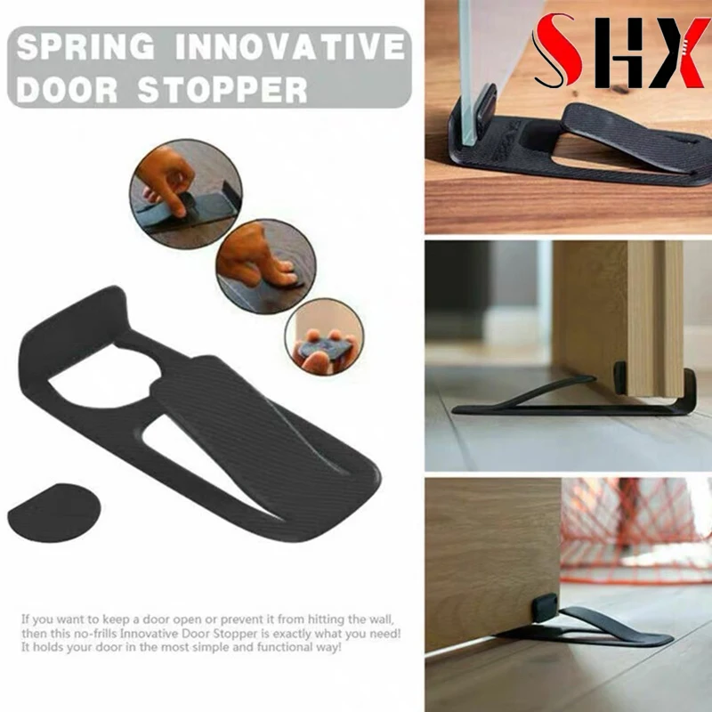 Spring  Door Stopper Properly Holds Your Door Open Door Wedge Holder Multi-function Door Stopper