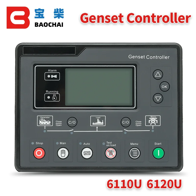 TOP Genset controller 6110U ATS LCD control Auto start remote electronic lcd board diesel generator parts monitor panel