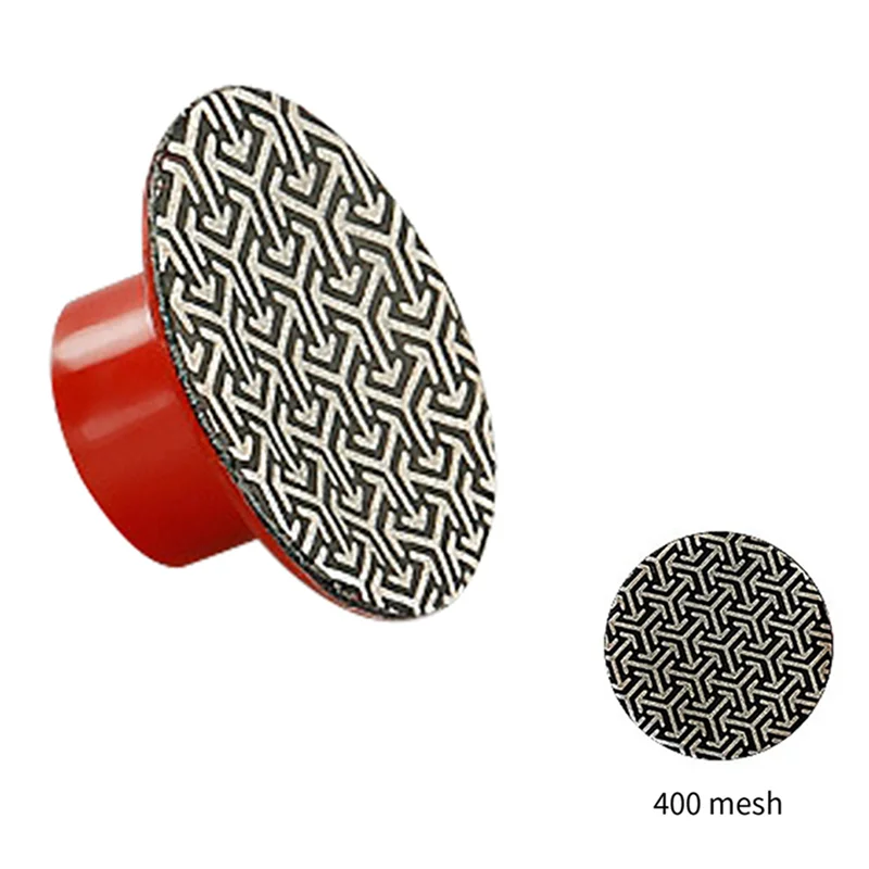 A02F-2X Rosca M14 Almohadillas de pulido manual de diamante de 2 pulgadas y 50 mm Almohadillas de lijado galvanizadas Disco de molienda, 400