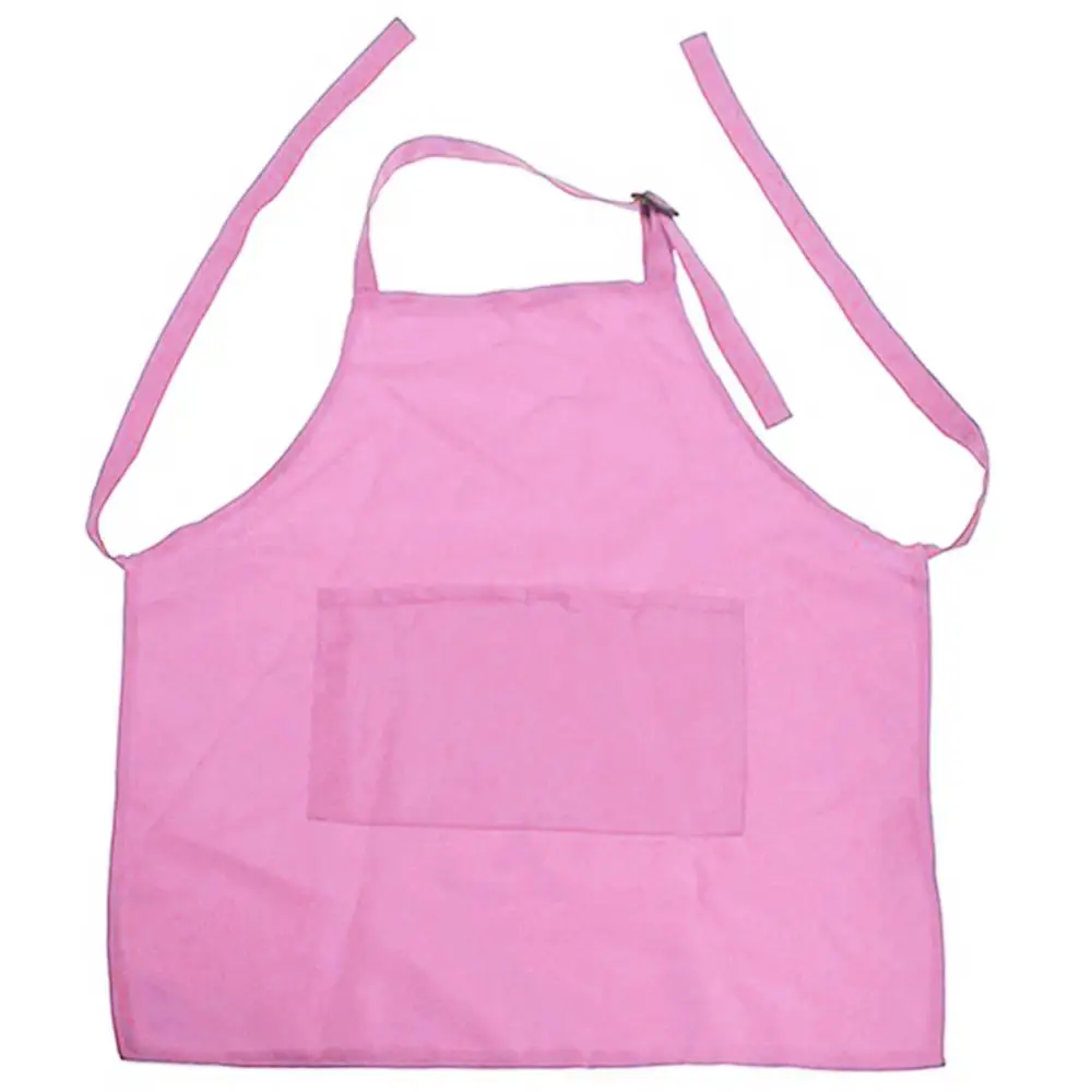 Children Kid Cooking Baking Painting Cooking Art Craft Plain Apron Pocket Bib Boys Girls Painting Aprons Baking Playing clothes