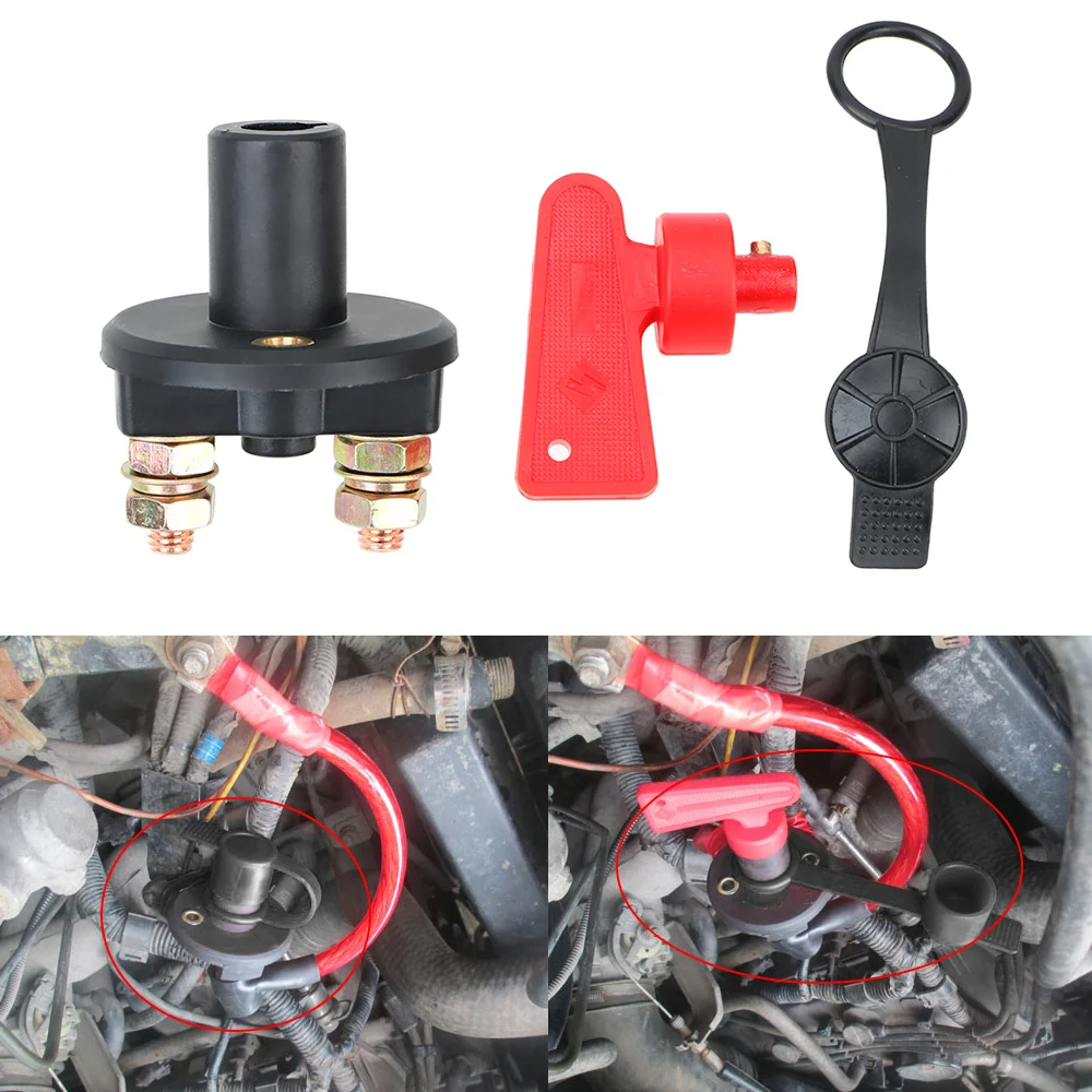 Car Accessories For Truck Boat Marine ATV 1 Removable Keys Power Isolator Cut Off Kill Switch Car Battery Disconnect Switch