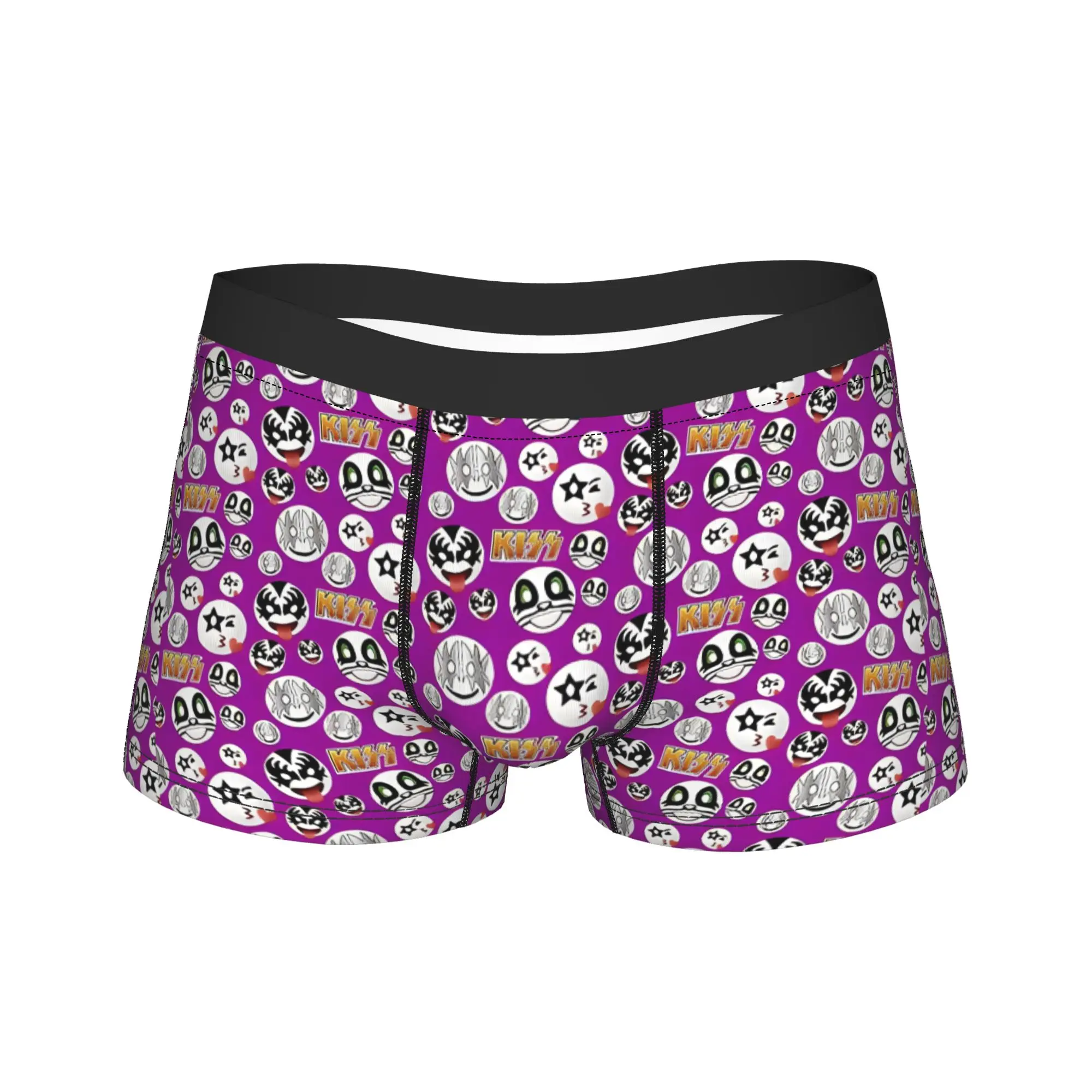 

KISS Demon Underwear Classic Underpants Print Boxer Brief For Men 3D Pouch Large Size Boxershorts