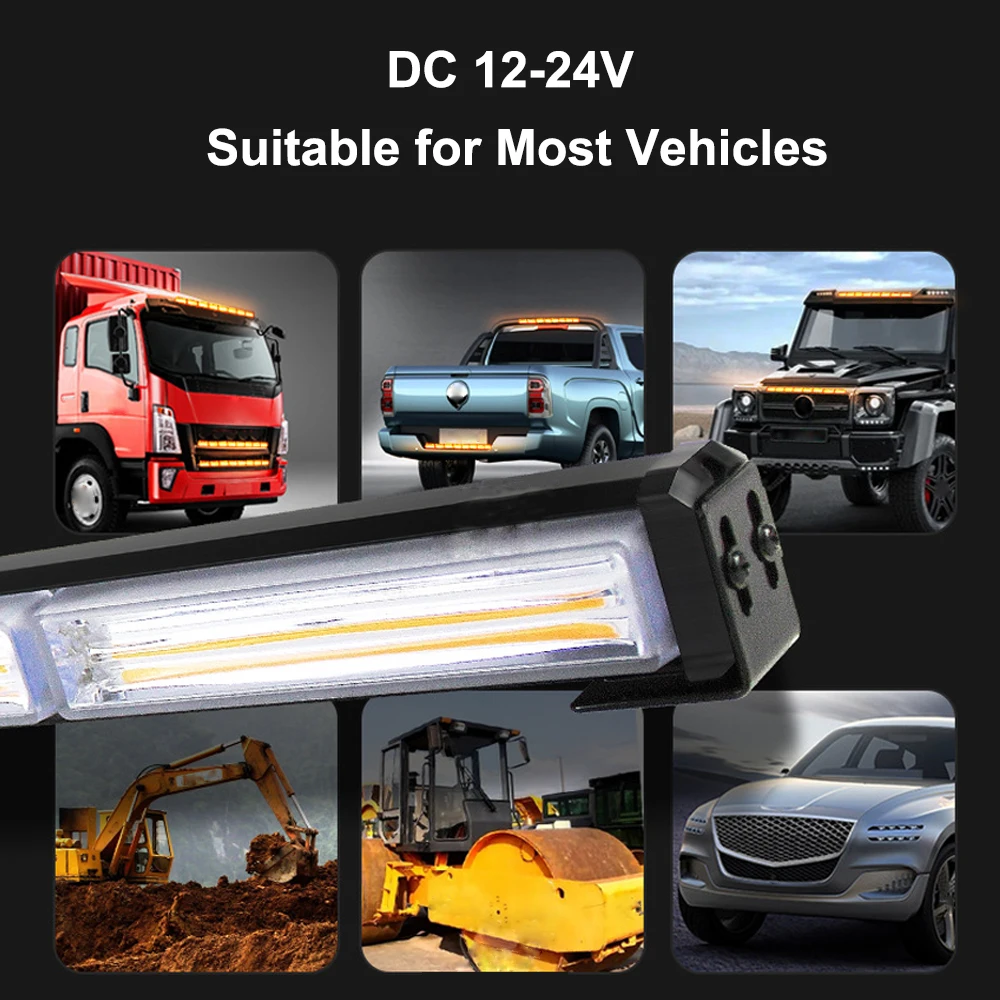Law Enforcement Traffic Advisor Car Hazard Warning Signal Lights 4COB LEDs Strobe Light