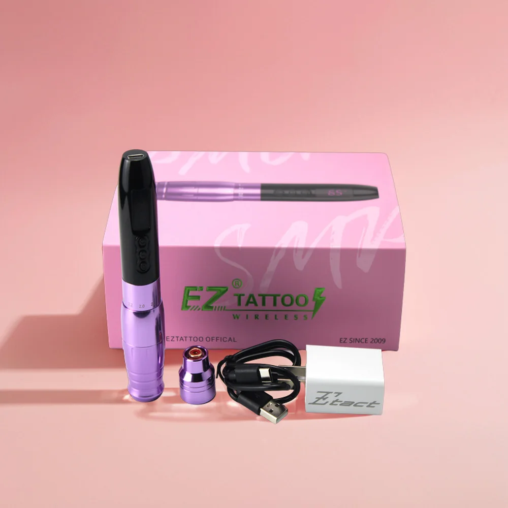 Wholesale EZ Lola Air Pro Electric Tattoo Machine Stepless Adjustable Stroke 1000mAh Wireless SMP PMU Tattoo Pen