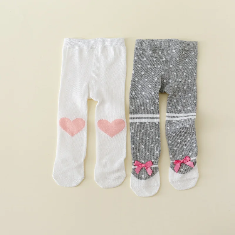 2piece Tights For Newborn Baby Girl Spring Casual Infant Girls Pantyhose Cotton Print Knitted Toddler Stockings For Girls 0-12M