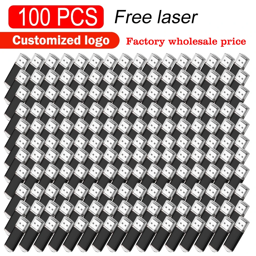 100pcs/lot Factory Price USB 2.0 Flash Drive 512MB 4GB 16GB USB Metal Pendrive 4GB 64GB USB Memory Stick Free Custom Logo Gifts