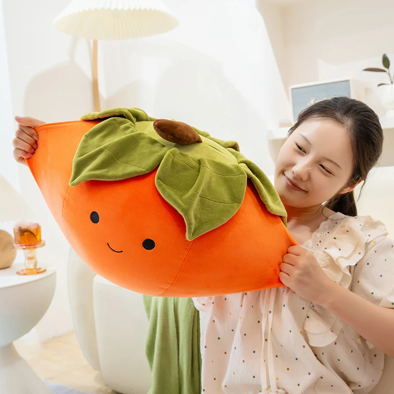15-35CM Kawaii Cartoon Simulation Anime Obst Persimmon Gefüllte Plüsch Spielzeug kinder Große Persimmon Handgemachte Puppe geschenk