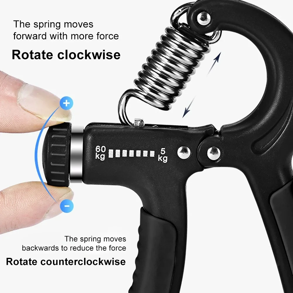 Grip Strength Trainer Hand Squeezer Adjustable Resistance Hand Grip Strengthener for Muscle Building and Injury Recovery