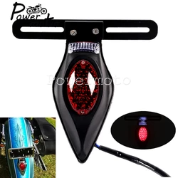 Motorcycle LED Teardrop Taillight Tear Drop Rear Tail Brake Stop Light Lamp For Honda Kawasaki Vulcan Road Star VTX VN Cruiser