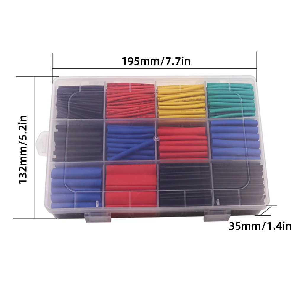 328 530 400 560 750 قطعة أنبوب أنبوب الانكماش الحراري متعدد الألوان سلك التفاف Thermoresistant أنبوب كم عدة #6