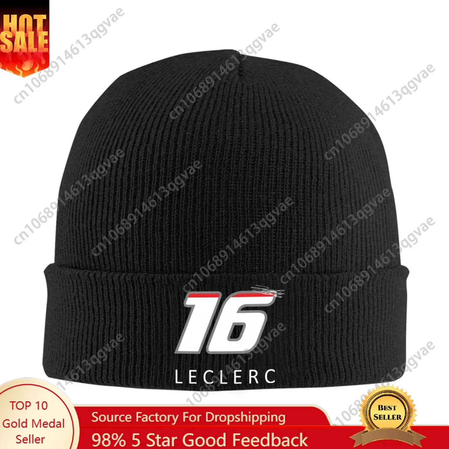 

LECLERC 16 F1 Knitting Hat Adult Unisex Outdoor Sport Beanie Hats Winter Printed Thermal Elastic Bonnet Hats