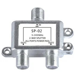Hot 5-2400MHz 2 Ways Coax Cable Splitter TV Antenna Satellite Signal Receiver Connector SAT/ANT Coaxial Diplexer for SATV/CATV