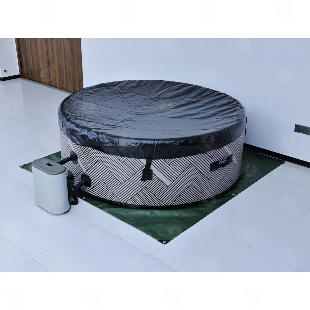 STLF عالية الجودة المحمولة سبا 6 شخص سبا حمام سباحة التدفئة الأسرة الربيع الساخن نفخ حوض استحمام ساخن بركة مع سبا بولي كلوريد الفينيل حصيرة #4