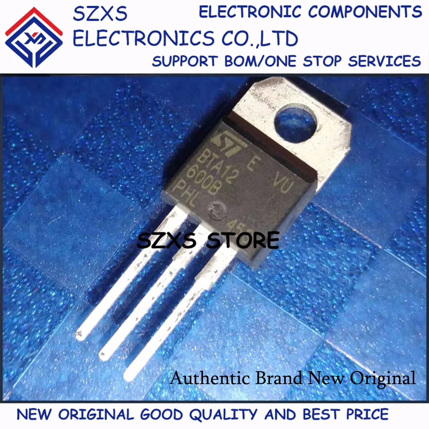New Original 10Pcs BTA12-600B BTA12-600BRG TO-220 12A 600V Triac Electronic Components Good
