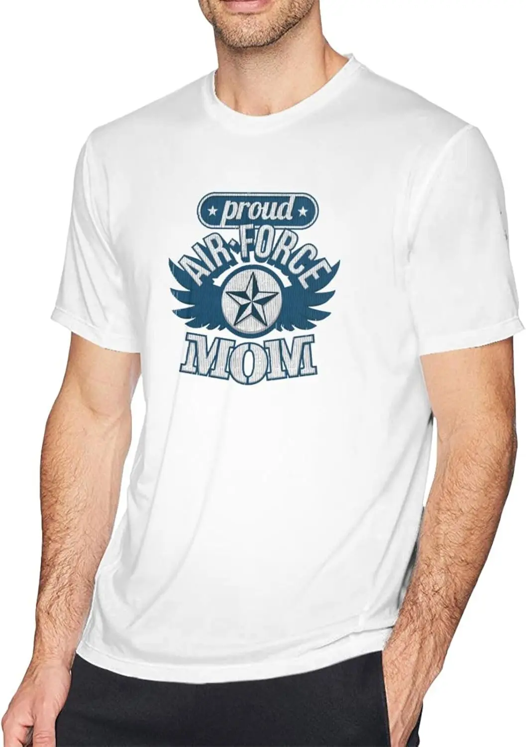 Proud Air-Force Mom Men's t-Shirt, Cotton t-Shirt, Crew Neck t-Shirt