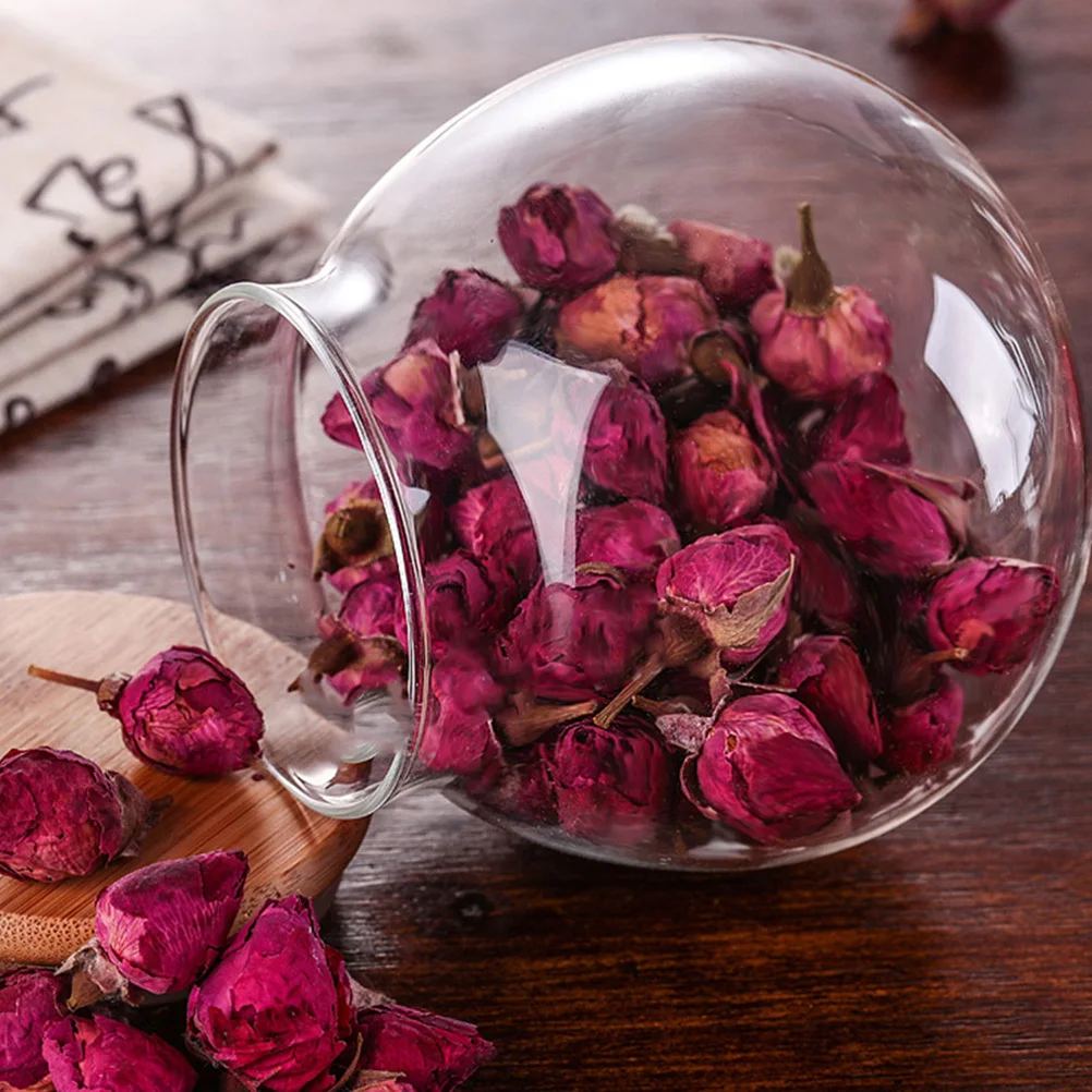 

1Pcs Borosilicate Glass Storage Jar Transparent Bamboo Lid Airtight Tea Candy Snack Food Storage Container Herb Nut Grain Jar