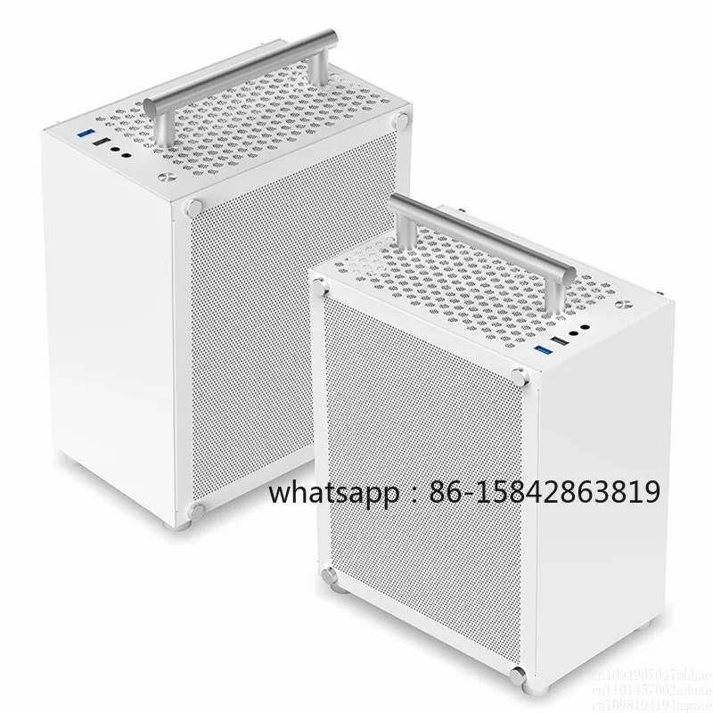 T40 Mini ITX Chassis SFX Power Pink Blue Portable Desktop Side Transparent White Small Chassis