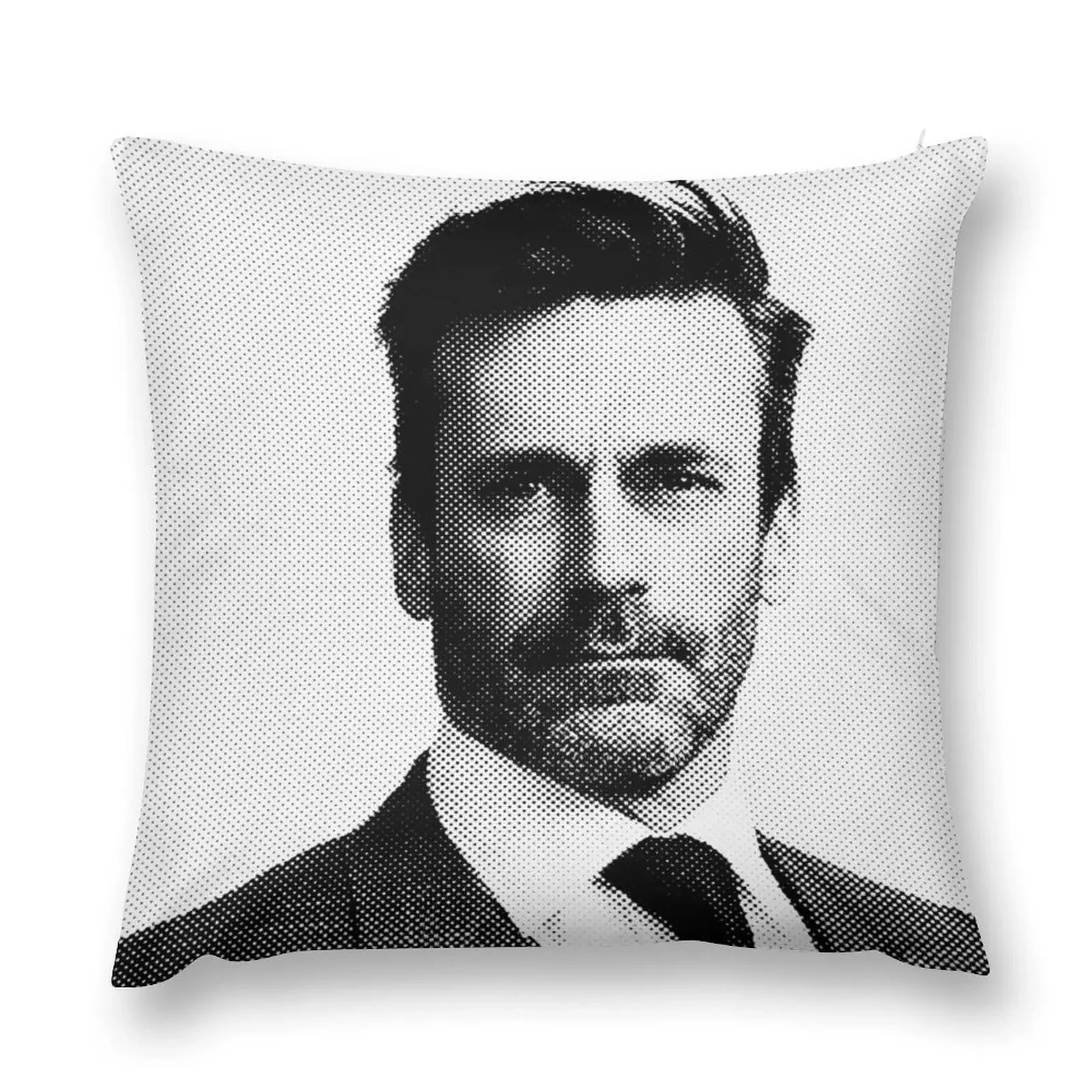 Jon Hamm Black & White Painting Throw Pillow Sofa Cushions Covers ornamental pillows pillow