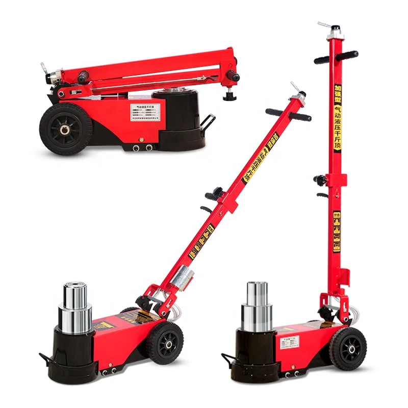

80-Ton Steel Hydraulic Pneumatic Jack Chrome-plated Cylinder Folding Arm Car Jack