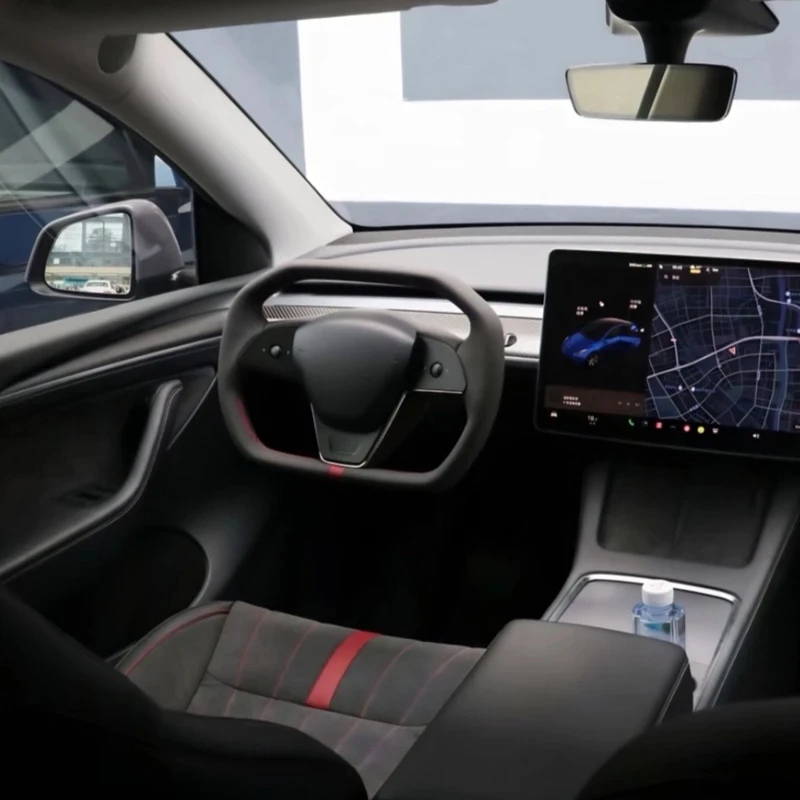 Cybertruck Style Yoke Steering Wheel Fit For Model 3 Model Y Car Modified Parts