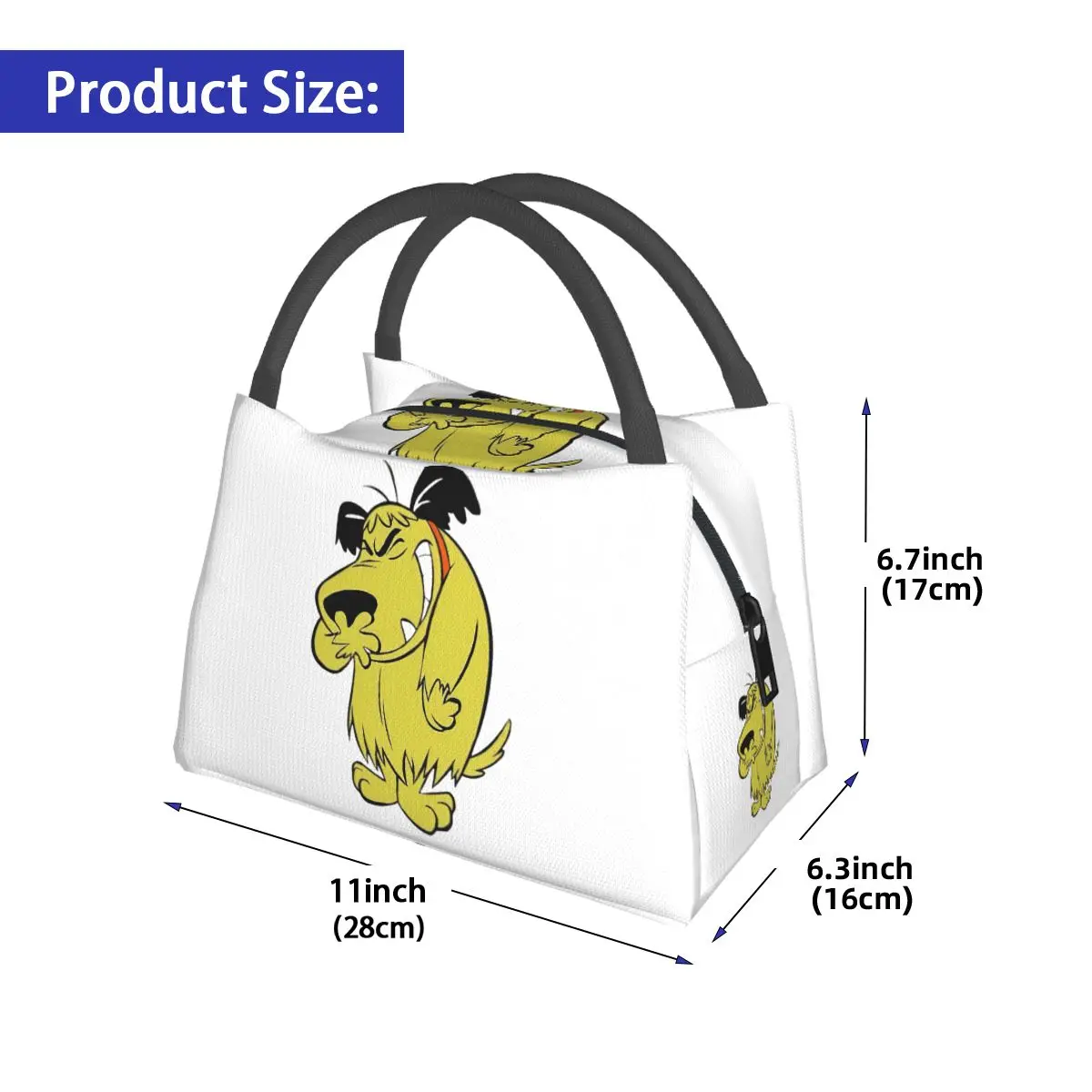 Muttleys Laughings Classic Wackys Racess Cartoon Dog Insulated Lunch Bag Food Boxes Container Cooler Thermal Lunch Box Tote