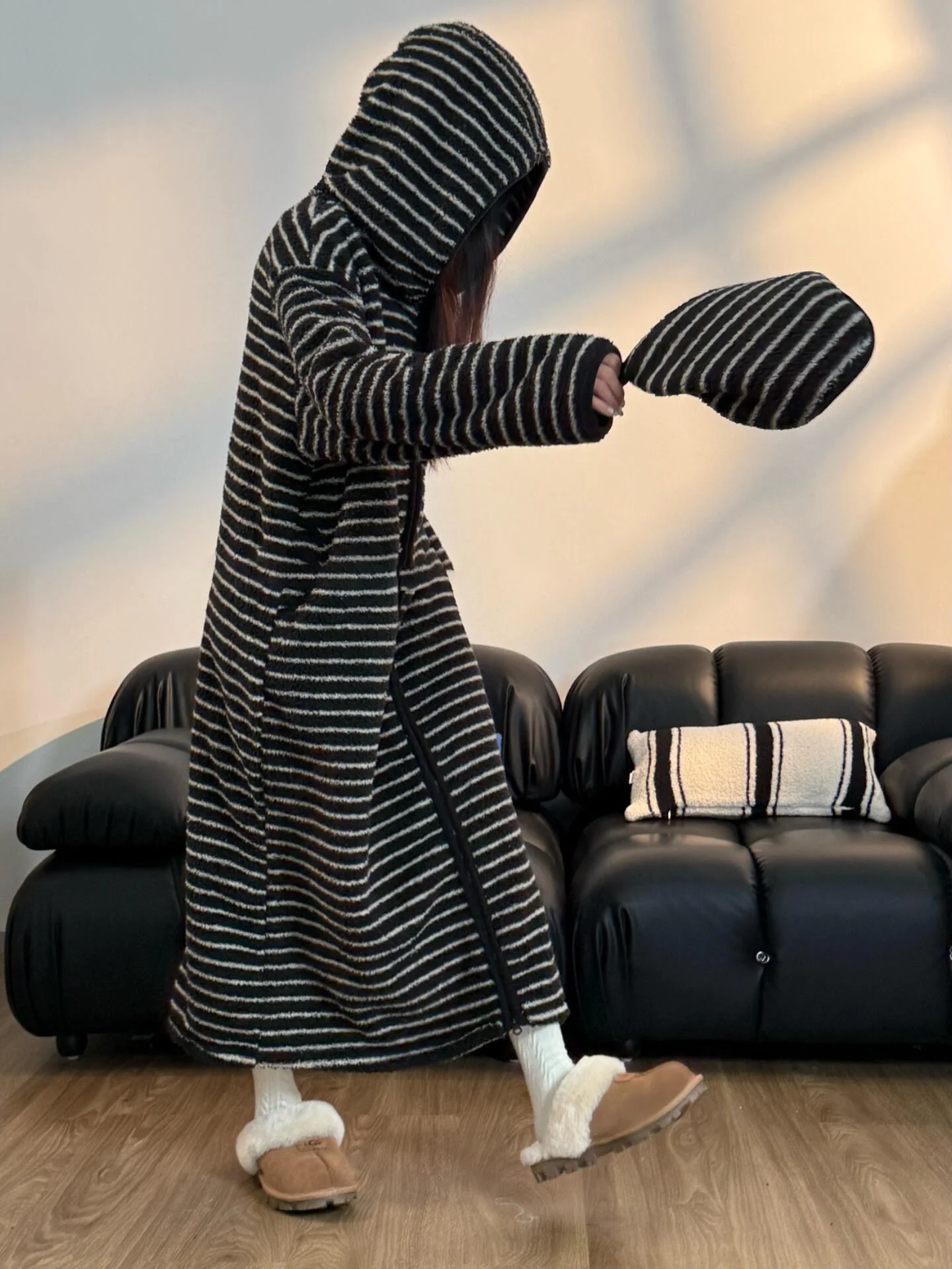 femmes-corail-fce-spwear-a-capuche-automne-hiver-maison-vetements-longue-sve-coupe-ample-confortable-sp-robe