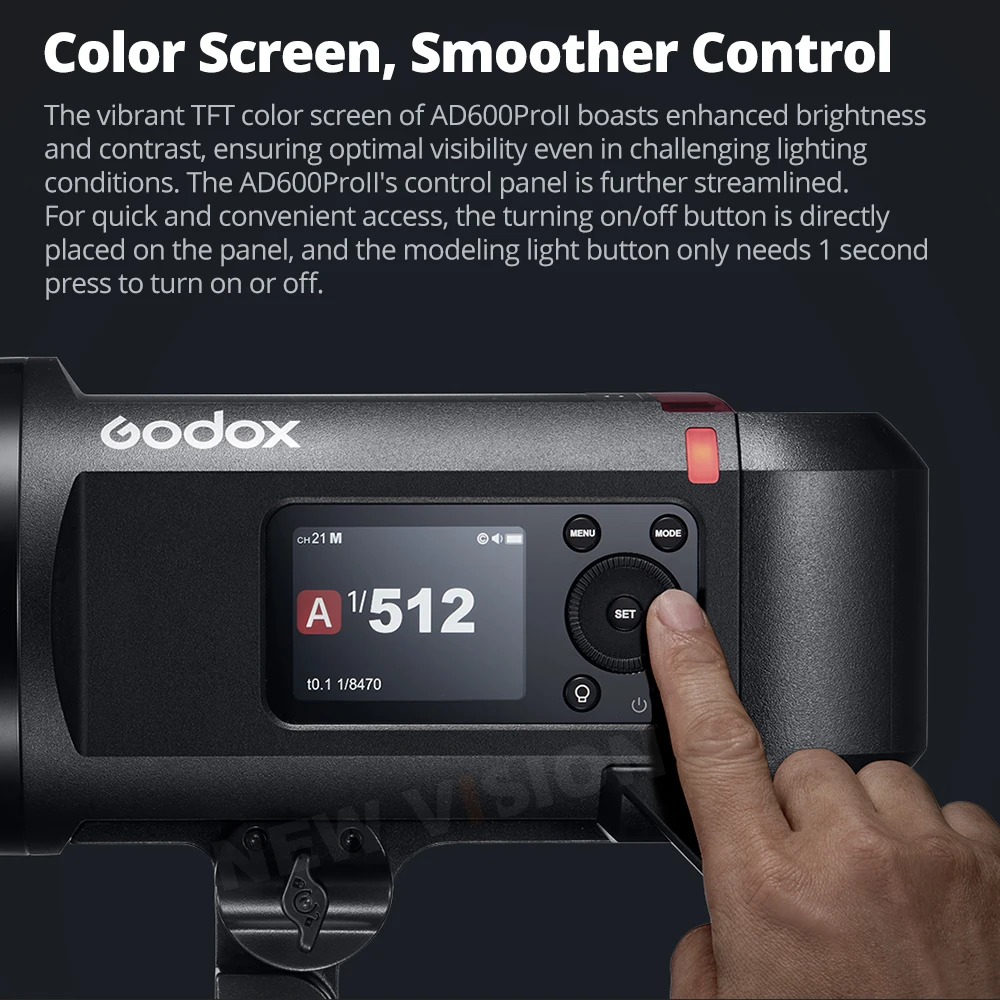 Godox 600W AD600Pro II Flash inalámbrico todo en uno para exteriores TTL sincronización de alta velocidad compatible con Canon Nikon Sony Olympus