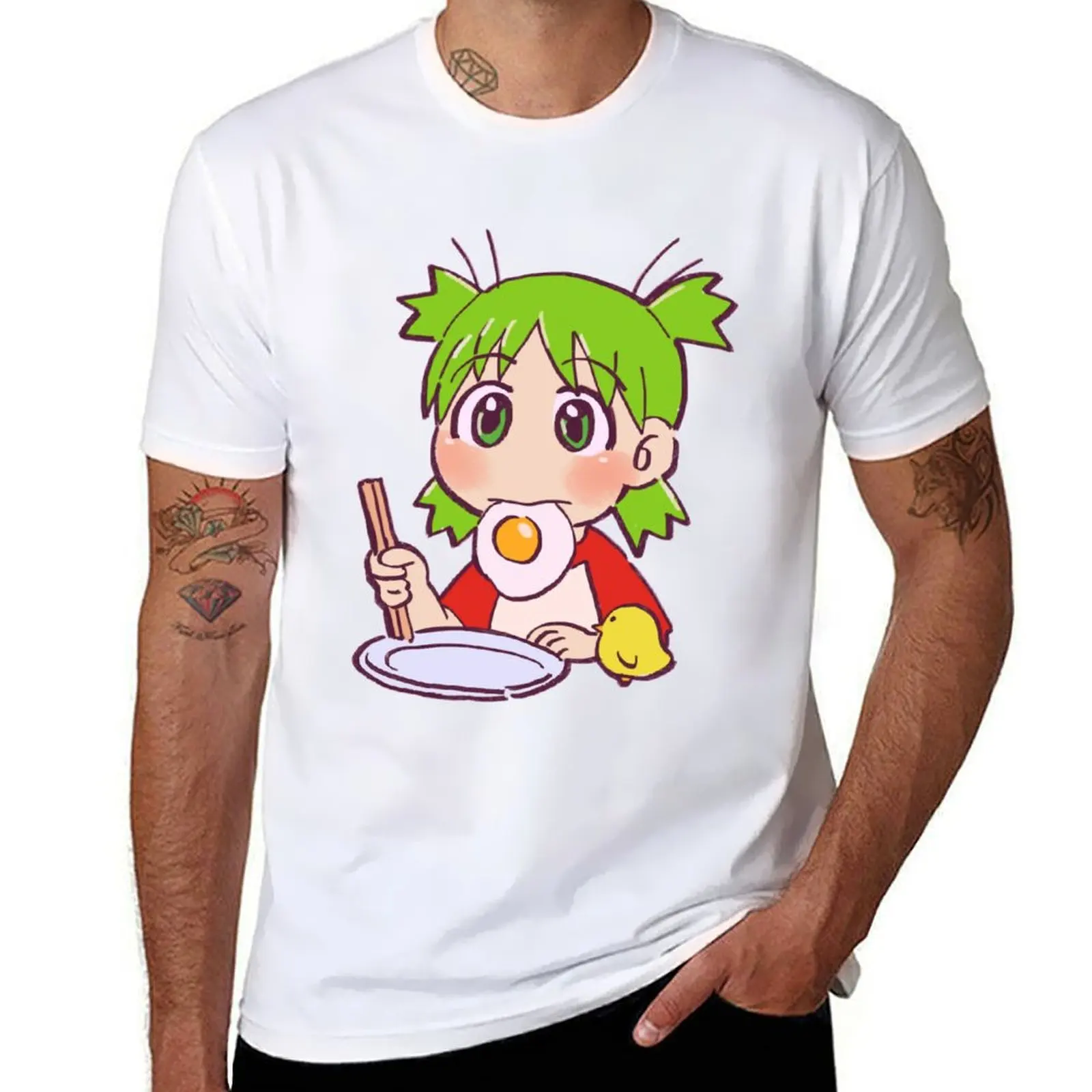 

I draw yotsuba eating fried egg yotsubato T-Shirt anime tshirt t shirts for man pack white T-Shirt