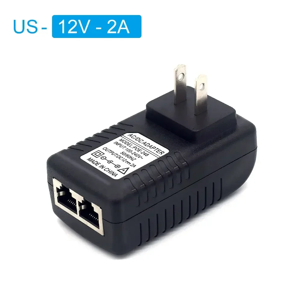 PEGATAH 100Mbps Passive POE Injector 12V2A/15V1A/24V1A/48V0.5A Output  For POE Cam POE Adapter For IP Camera AP