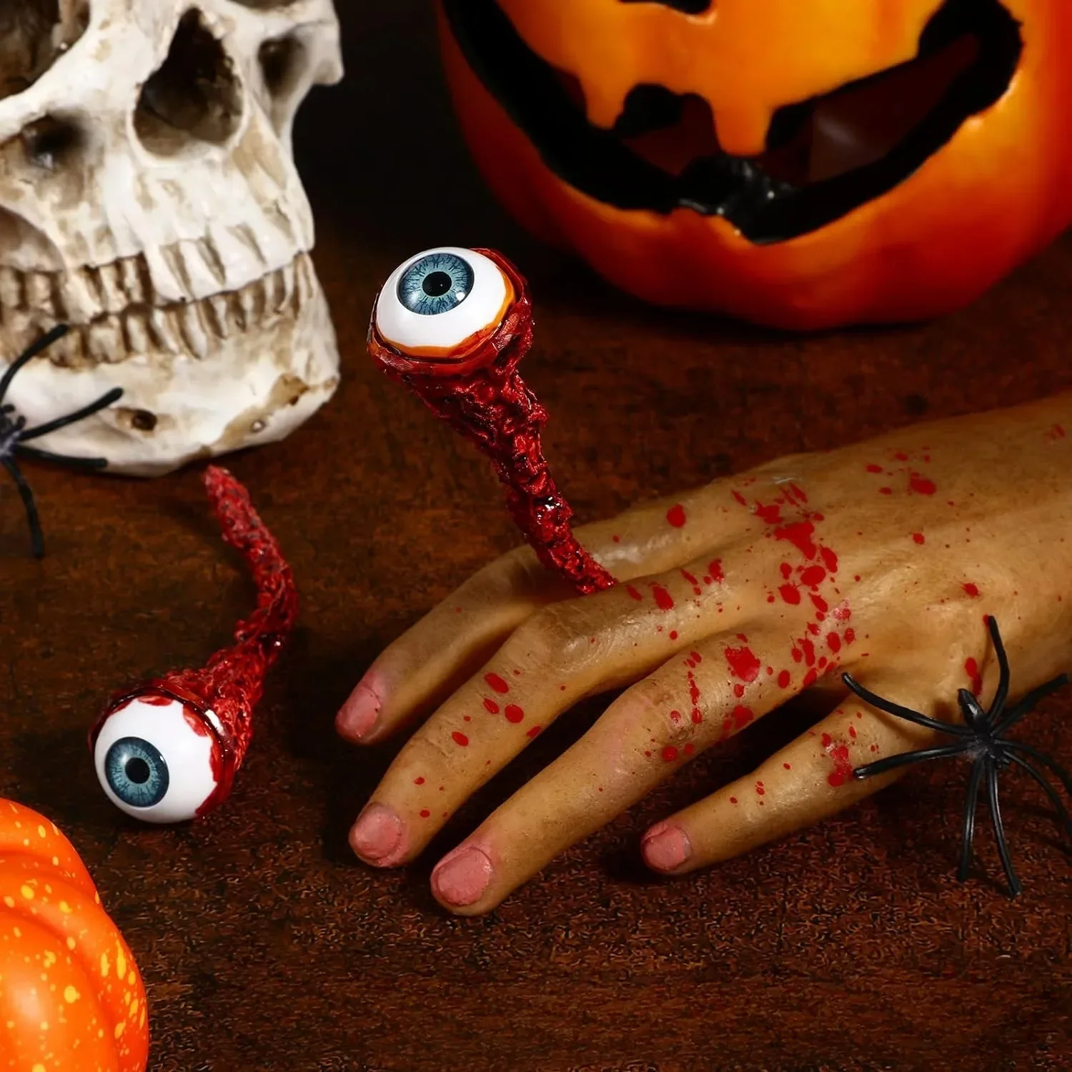 New Torn Eyeballs Halloween Festivities Horror Decorations Party Props Latex Eyeballs Simulated Scare Props Bloody Fake Eyeballs