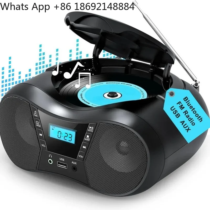 CD Stereo All-in-One Machine for  Album Record CD Player Radio Stereo Retro CD Player