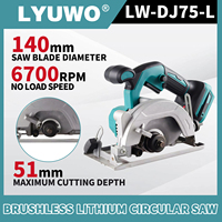 LYUWO 5. 5Inch Brushless Electric Circular Saw Cordless High Power Board Cutting Machine Woodworking Power Tools For 18V Battery