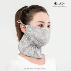 Anti-UV Lace Sunscreen Mask Hot Sale Hanging Ear Ear Cord Face Cover Scarf Dust-proof Breathable Scarves Mask Outdoor Sports