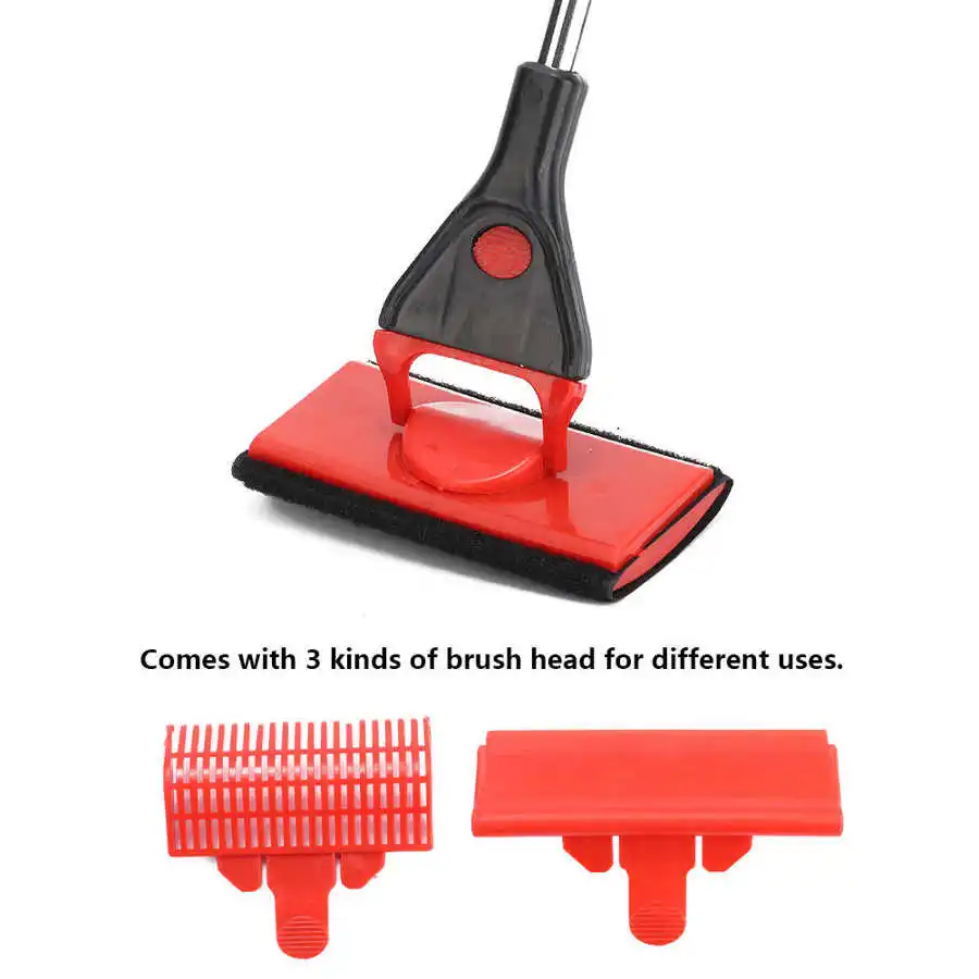 Akwarium Cleaner 3 in1 akwarium teleskopowa siatka zgarniacz do glonów szczotka akwarium szczotka do szkła akwarium czyszczenie narzędzi — zdjęcie 5