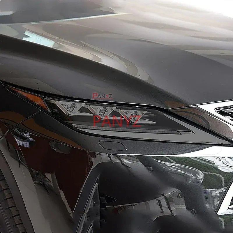 2 Pcs Car Headlight Protective Film Transparent Black TPU Sticker For Lexus RX 350 300 450h 2016 2017 2018 2019 2020 Accessories