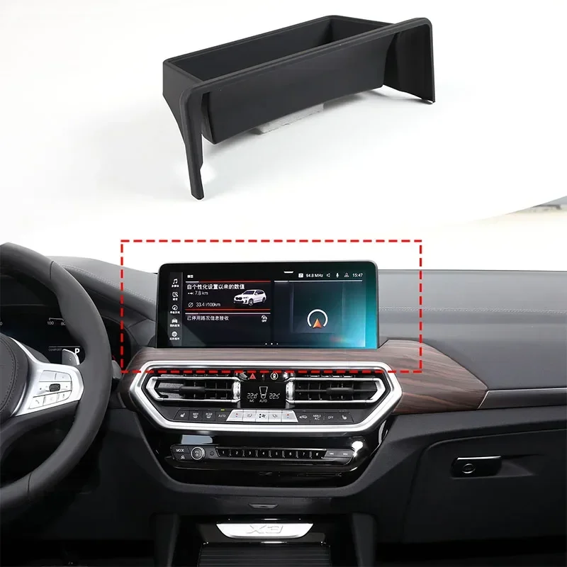 

For BMW X3 G01 iX3 X4 G02 2018-2024 Car Dashboard Navigation Screen Rear Storage Box Hidden Organizer Interior Accessories