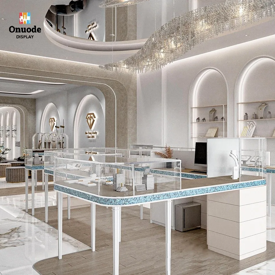 

Custom.Luxury Jewelry Store Design Custom Turnkey Solution From Concept to Build Modern Boutique Display Fixtures Jewelry Shop D
