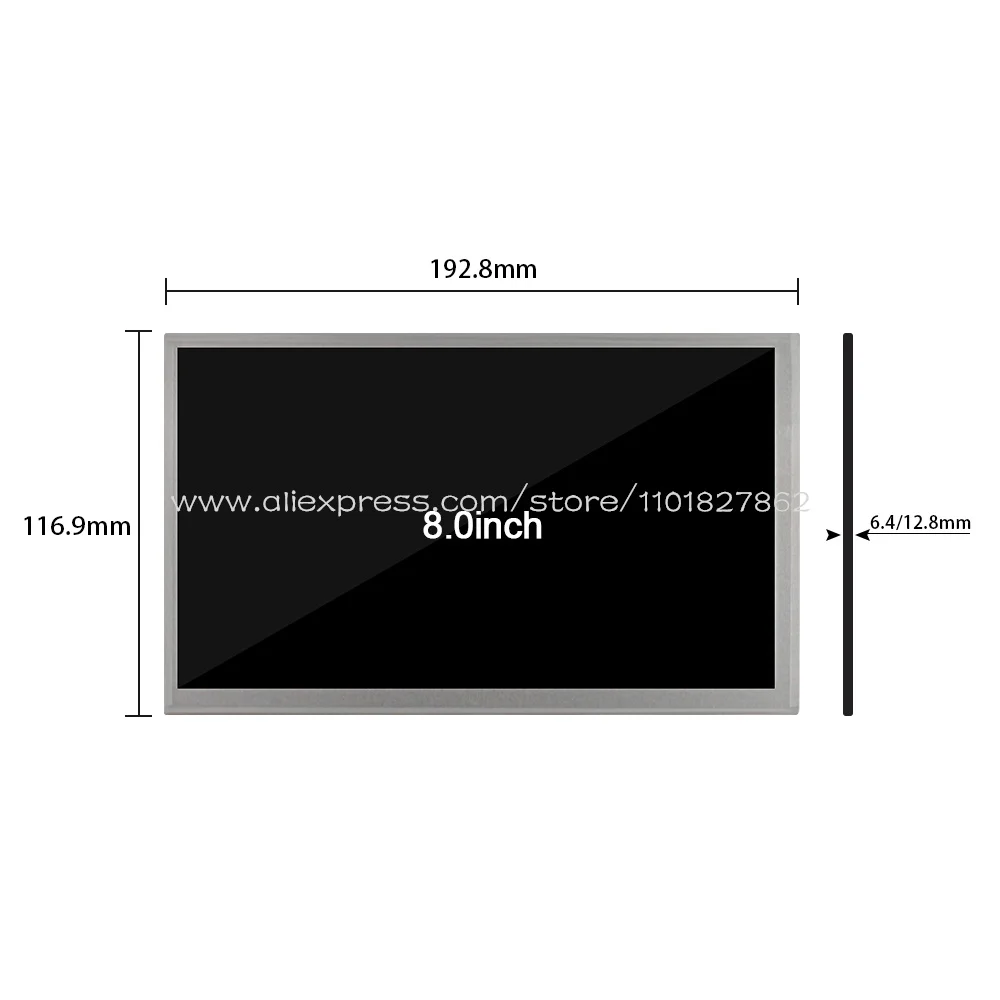 1280x720 Original AV080HDM-N19 LCD Display 8 Inch Contrast 900 : 1 Screen Module 30 Pins Monitor Panel